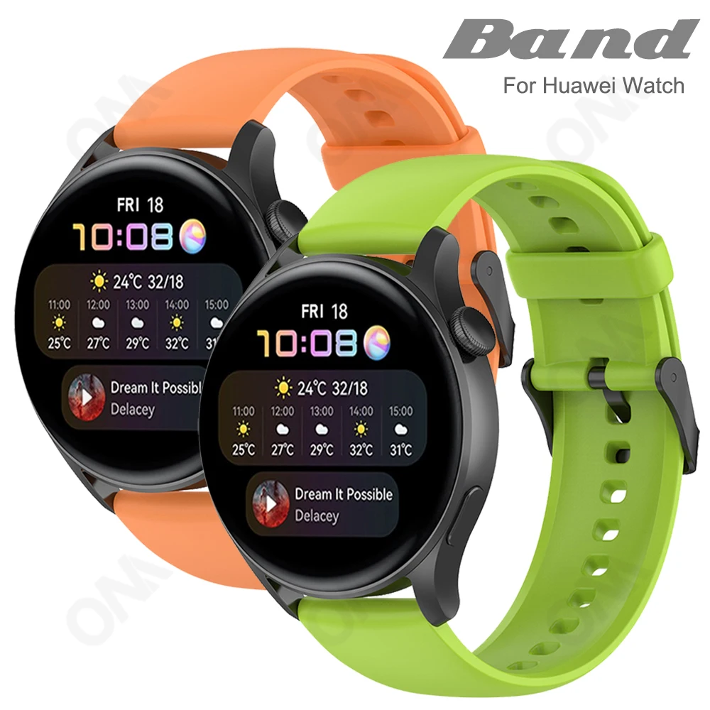 

Bands for Huawei Watch 3 Pro 48MM GT2 2E GT 42MM 46MM Band Bracelet Replacement Strap Huawei GT2E Smartwatch Silicone Wristband