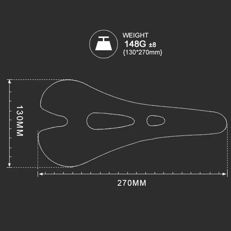 

DODICI Carbon Fiber Mountain Road Bike Saddle Hollow Cushion Titanium Bow Saddle Arc 3k Bright Cushion Bicycle Accessories