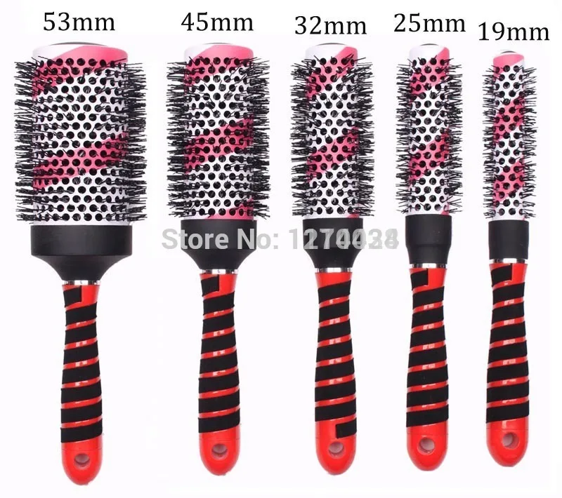 Профессиональная круглая ионная керамическая щетка 5 размеров для укладки волос