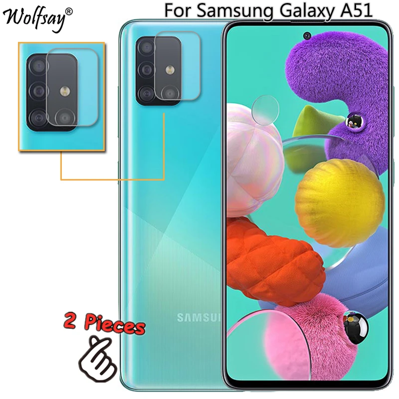 2 шт нано камера Стекло для samsung Galaxy A51 защита экрана объектива полное покрытие