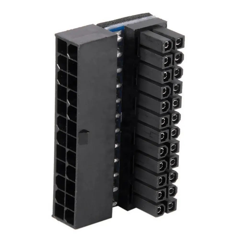 Блок питания ATX 24Pin 90 градусов Мощность переходник гнездо 4 до 24P мужской