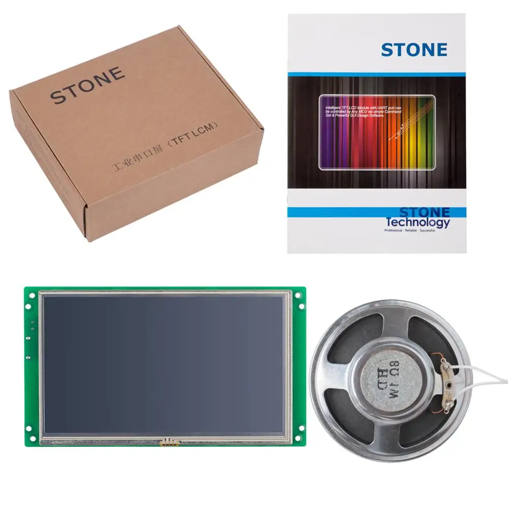 STONE Intelligent UART HMI Smart LCD Embedded Touch Display Module Support Interface RS232/RS485/TTL for Equipment Use+Program |