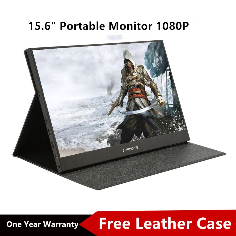 15," портативный монитор HDMI игровой светодиодный ips экран Поддержка Mini HDMI PC ноутбук, Xbox, переключатель PS4 монитор для PC Gamer