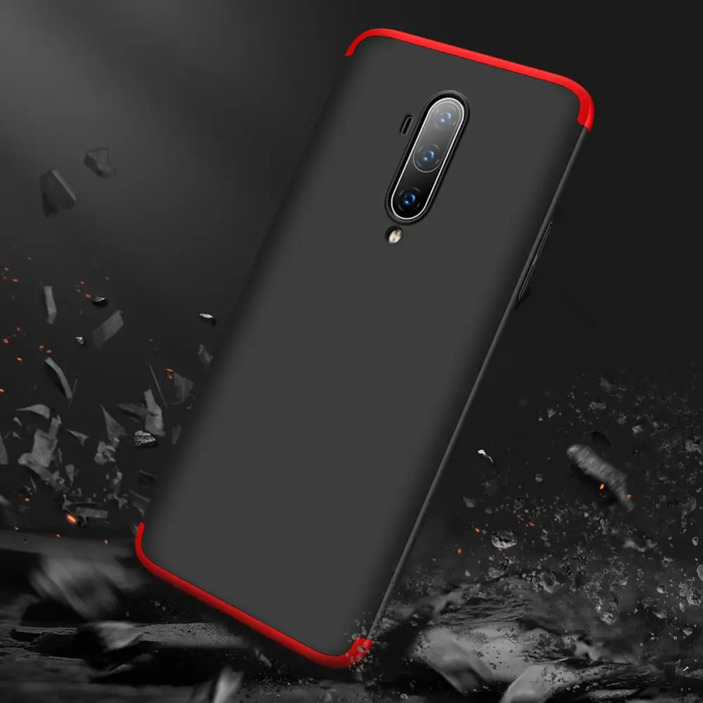 360 полная защита чехол для телефона Oneplus 7 T Pro Чехол 3 в 1 Жесткий PC матовая
