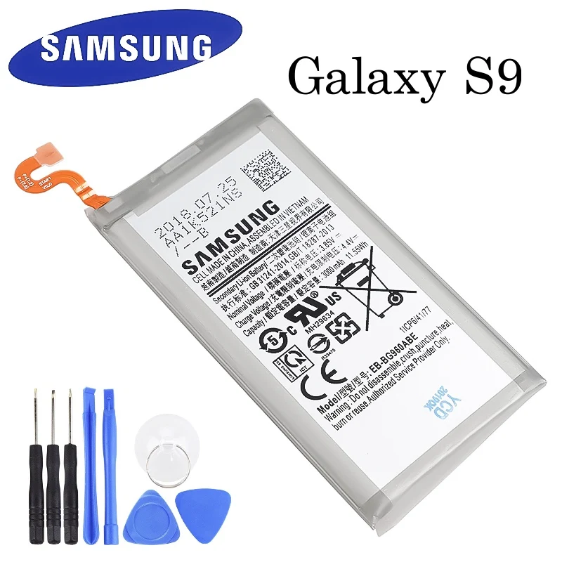 Оригинальный сменный аккумулятор для телефона Samsung 3000 мАч Galaxy S9 G9600 EB BG960ABE G960F G960 SM