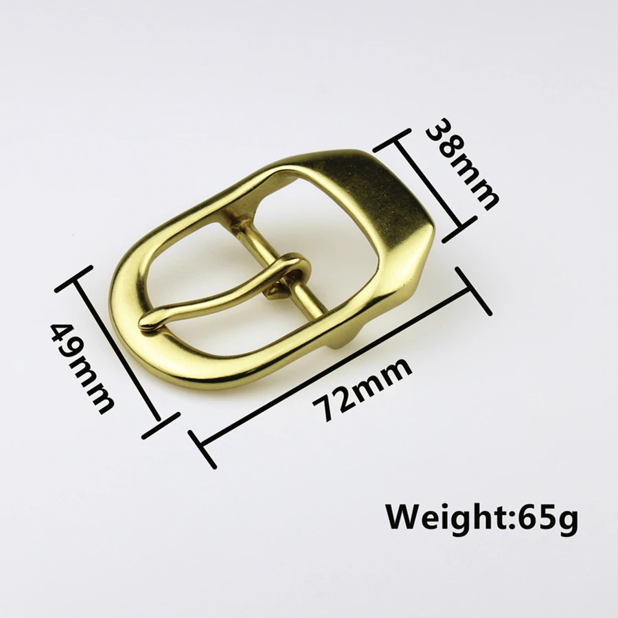 

DIY Leather Craft Hardware BOR Hally Solid Brass Center Bar Buckle 38mm Accessories For Leather Belt Buckle For Men