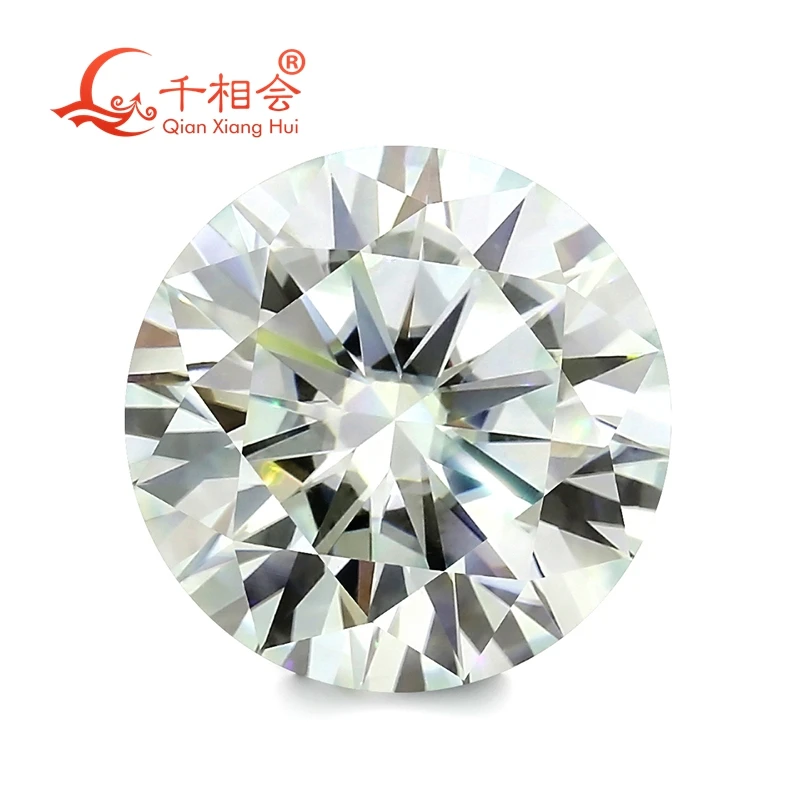 

5-10mm white color with a little blue Round Brilliant cut cheapest moissanites loose stone