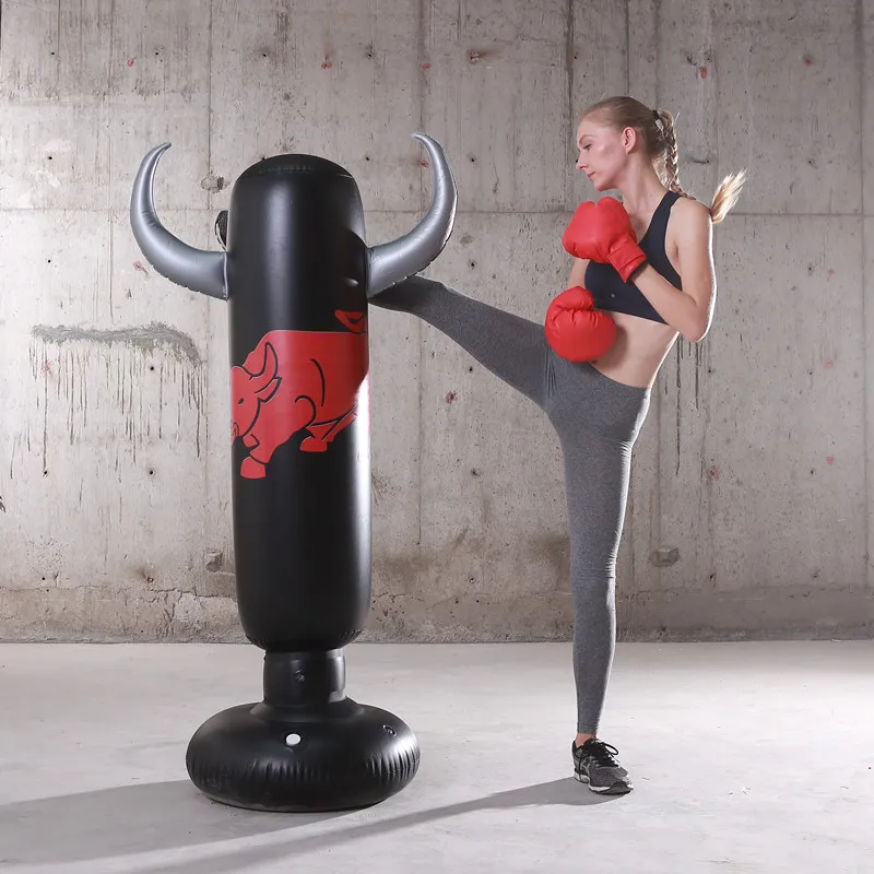 Боксерский мешок в форме коровы летучая мышь Муай Тайский коврик для фитнеса