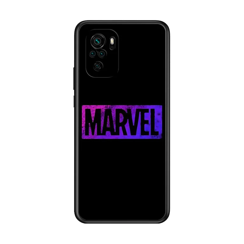 

Marvel Avengers Logo For Xiaomi Redmi Note 10S 10 9T 9S 9 8T 8 7S 7 6 5A 5 Pro Max Soft TPU Silicone Black Cover Phone Case