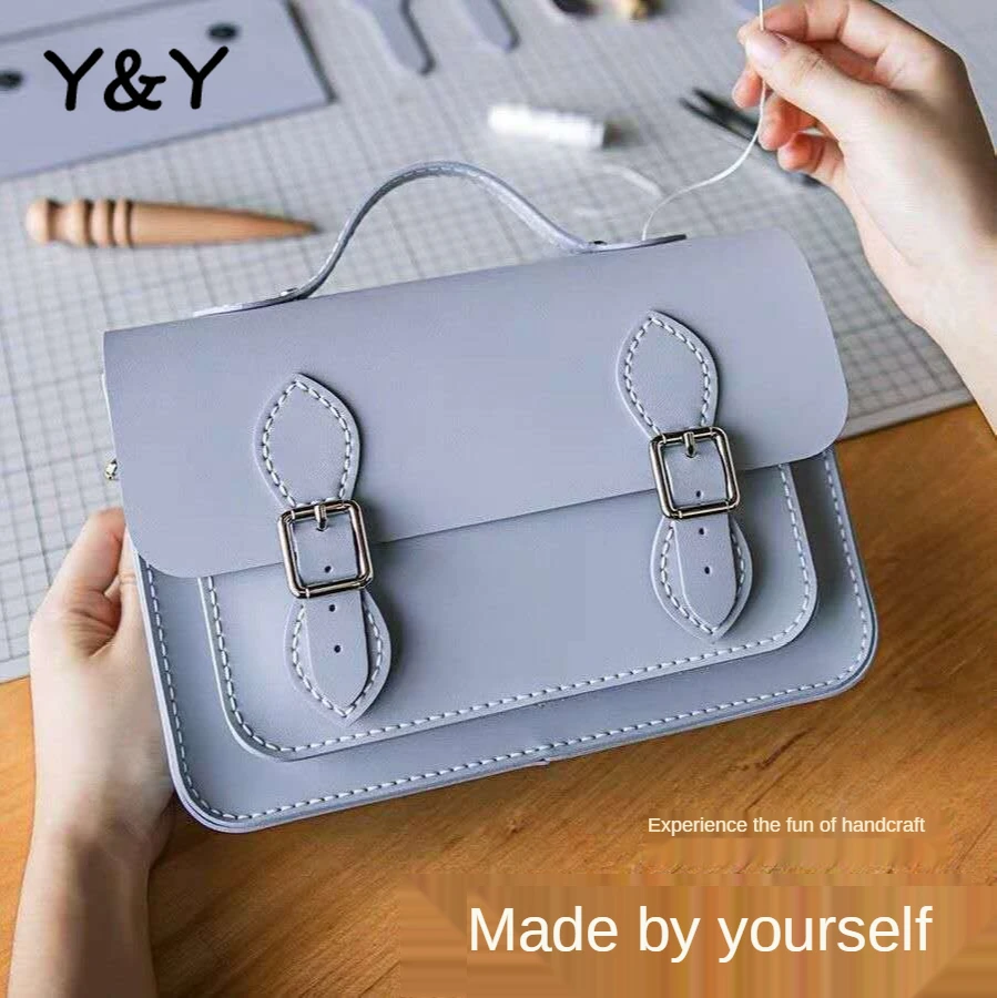 

Y&Y Handmade Shoulder Bag Diy Material Bag Female Bag New Trendy Women Satchels Bag Homemade Messenger Small Square Bag
