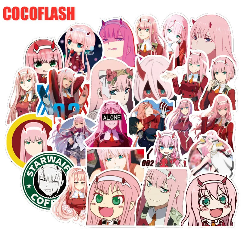 10/49Pcs/Set DARLING In The FRANXX Cartoon Anime Stickers Decal For Skateboard Luggage Car Refrigerator Laptop Diy Toy