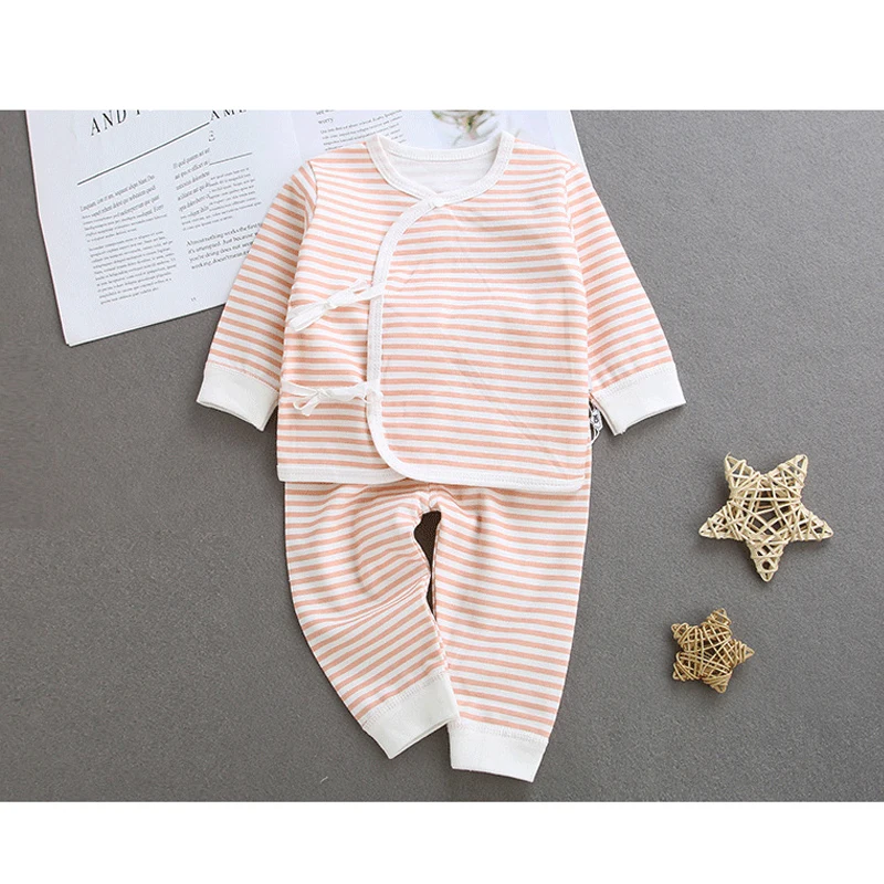 Одежда для малышей хлопковый комбинезон в желто-синюю полоску маленьких