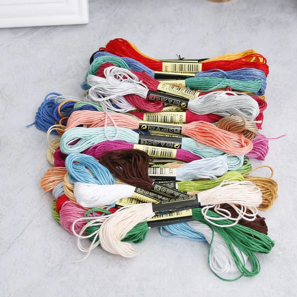 Горячая Распродажа 50 шт. хлопковое шитье смешанных цветов крестообразные нитки