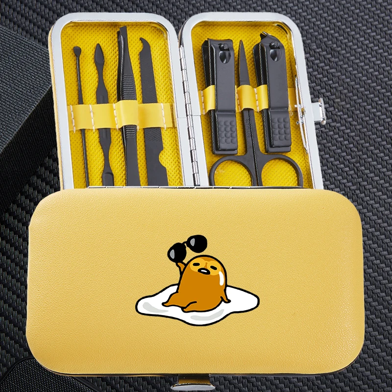

Cartoon Eggs 7pcs Manicure Nail Clipper Sets Portable Travel Stainless Steel Trimmer Clippers Cutter Scissors Accessories Tools