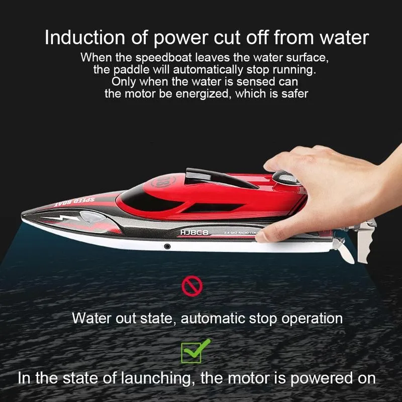 Hj808 Rc Boat 2.4g Quality 25km/h High Speed Remote Control Racing Ship Water Boats Model Children Kids Toy Gift | Игрушки и хобби