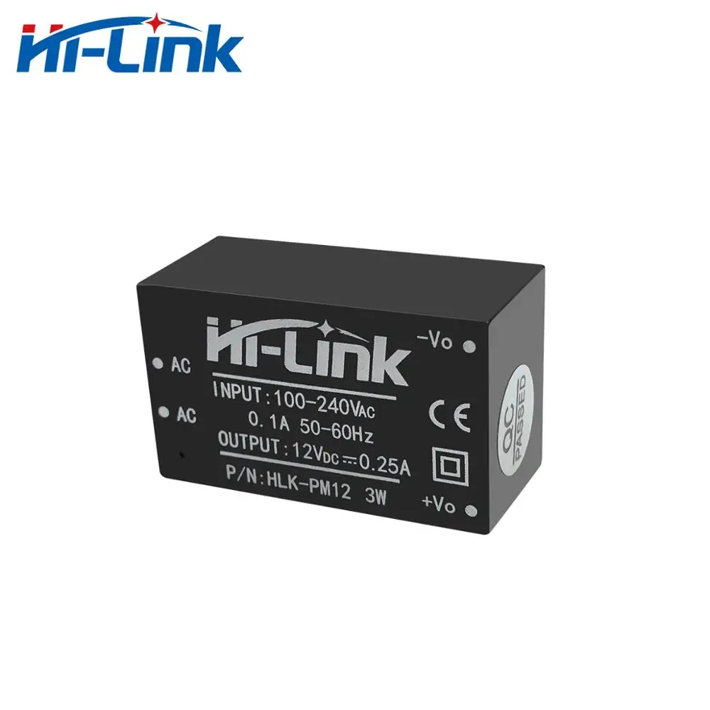 Бесплатная доставка 50 шт в наборе HLK PM12 3W 12V AC DC 220V Buck Шаг вниз Питание модуль умный