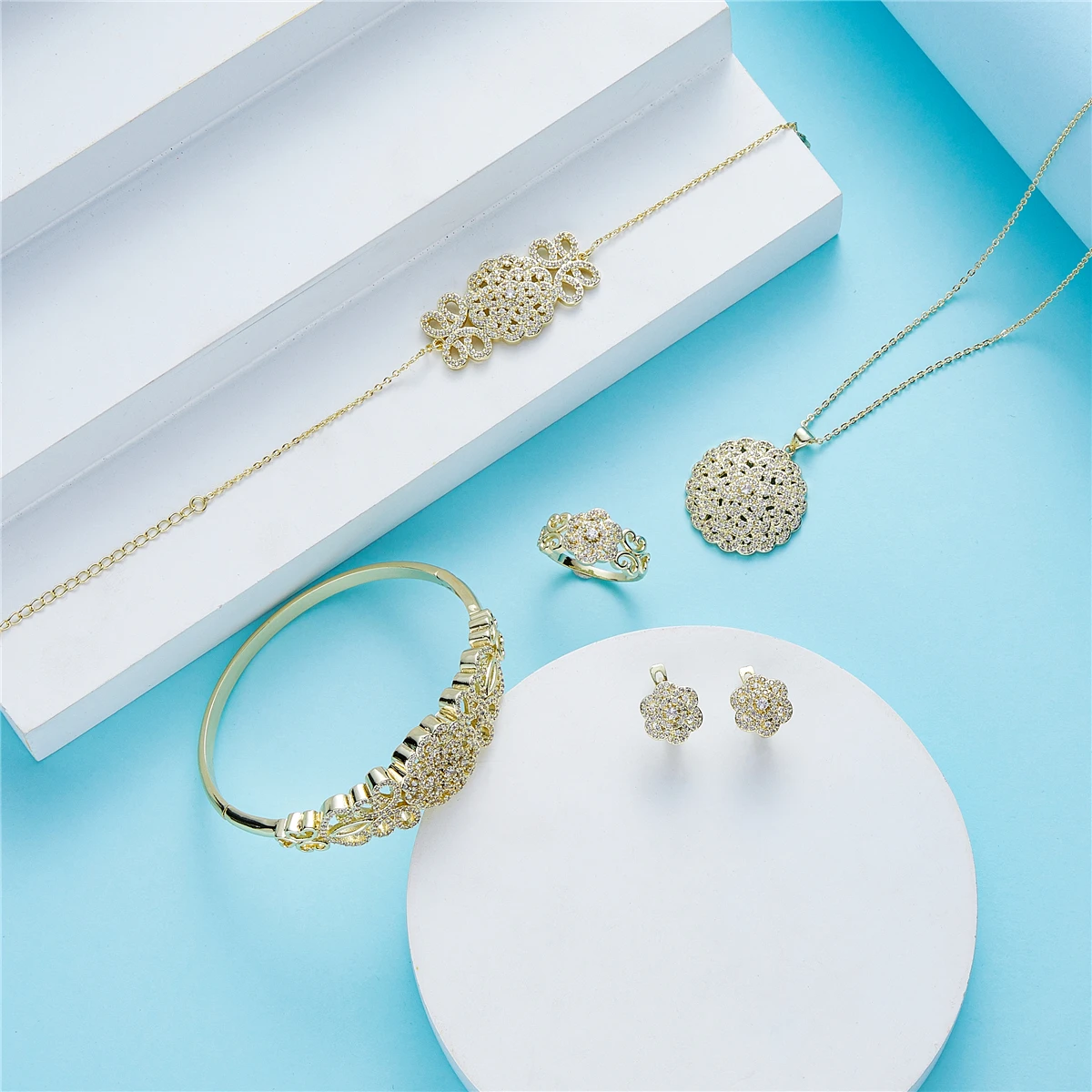 2020 SEP марокканский кафтан Свадебные Золотой набор украшений для женщин новый