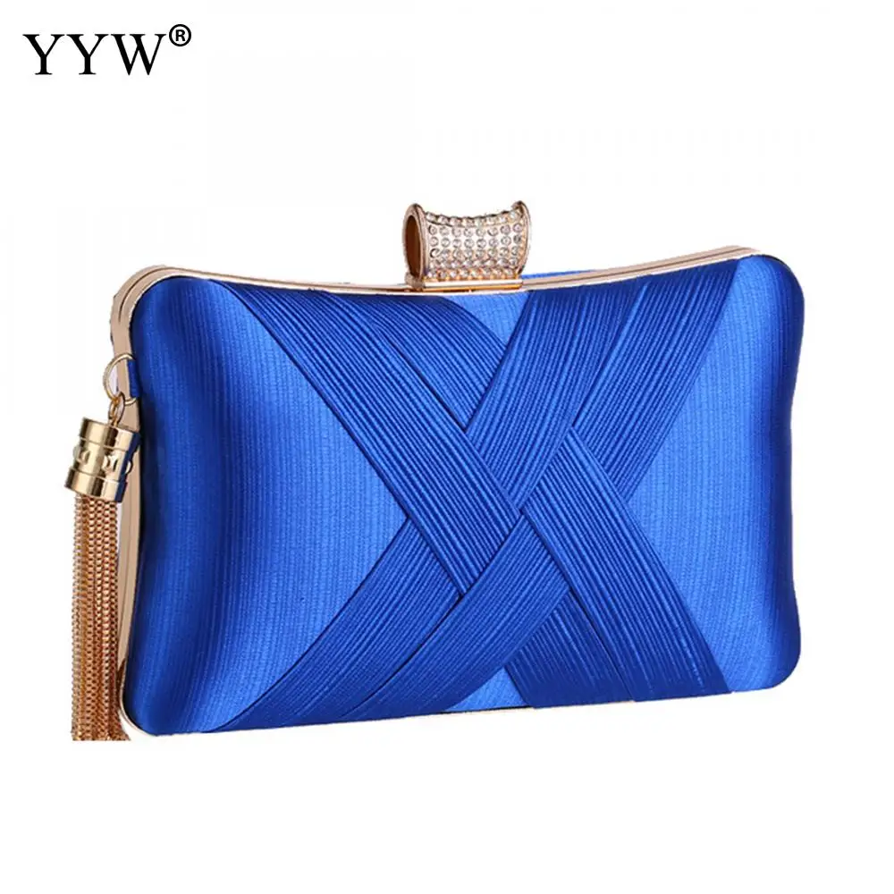 Зеленый женская сумка с элегантной кисточкой Шелковый Вечеринка клатч сумочка