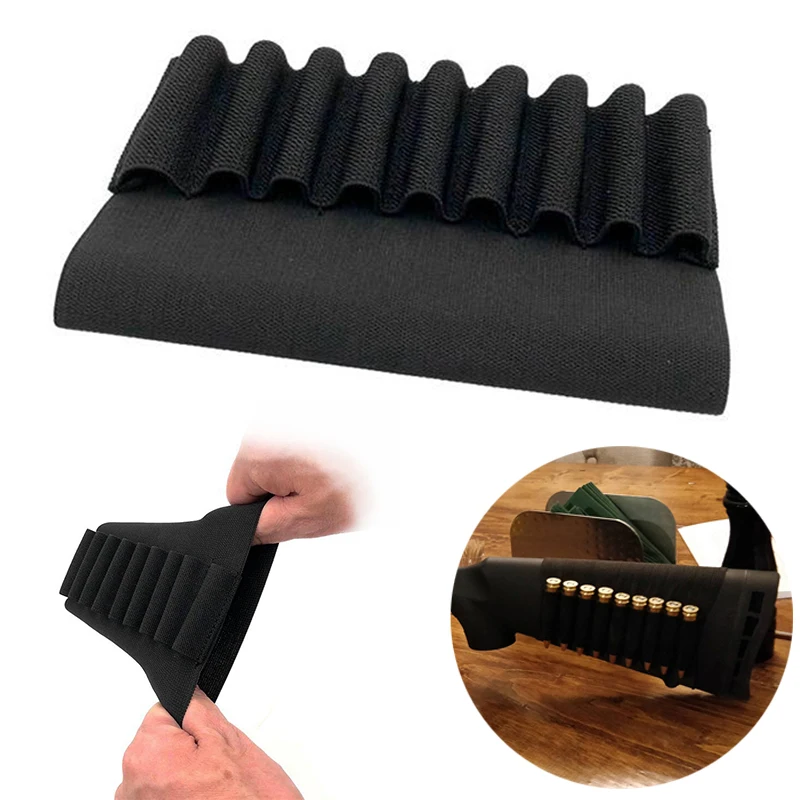 

Tactical Rifle Shell 9 Rounds Cheek Rest Buttstock Cartridge Bag Ammo Pouch Hunting-Gun-Accessories For Sniper Rifle