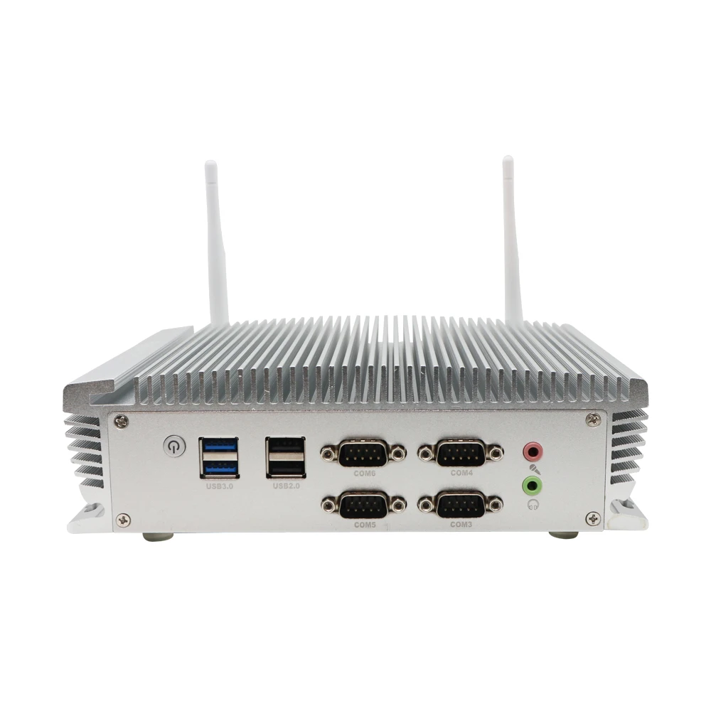 Eglobal 2 * Intel LAN промышленный безвентиляторный мини ПК Windows 10 Core i5 6360u 6COM GPIO VGA HD 4G SIM