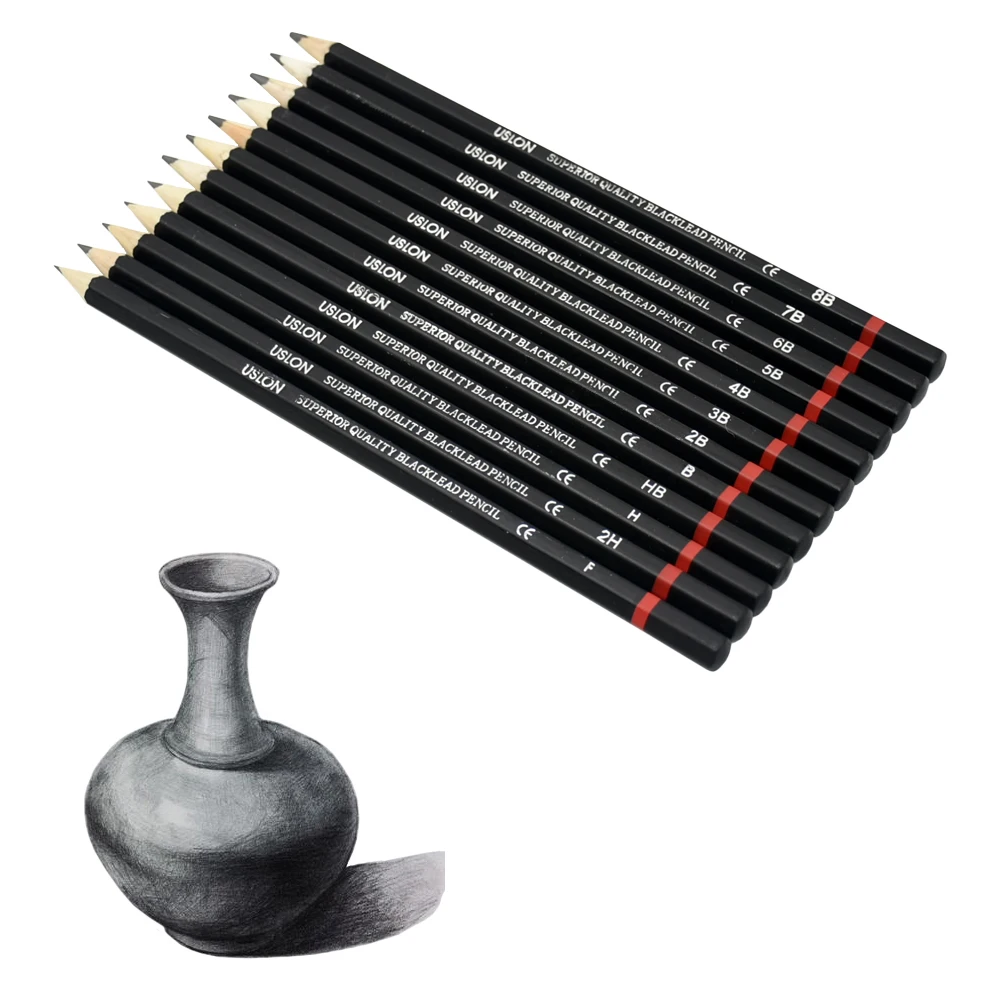 12 шт. Профессиональный эскиз и рисование пишущий карандаш канцелярские