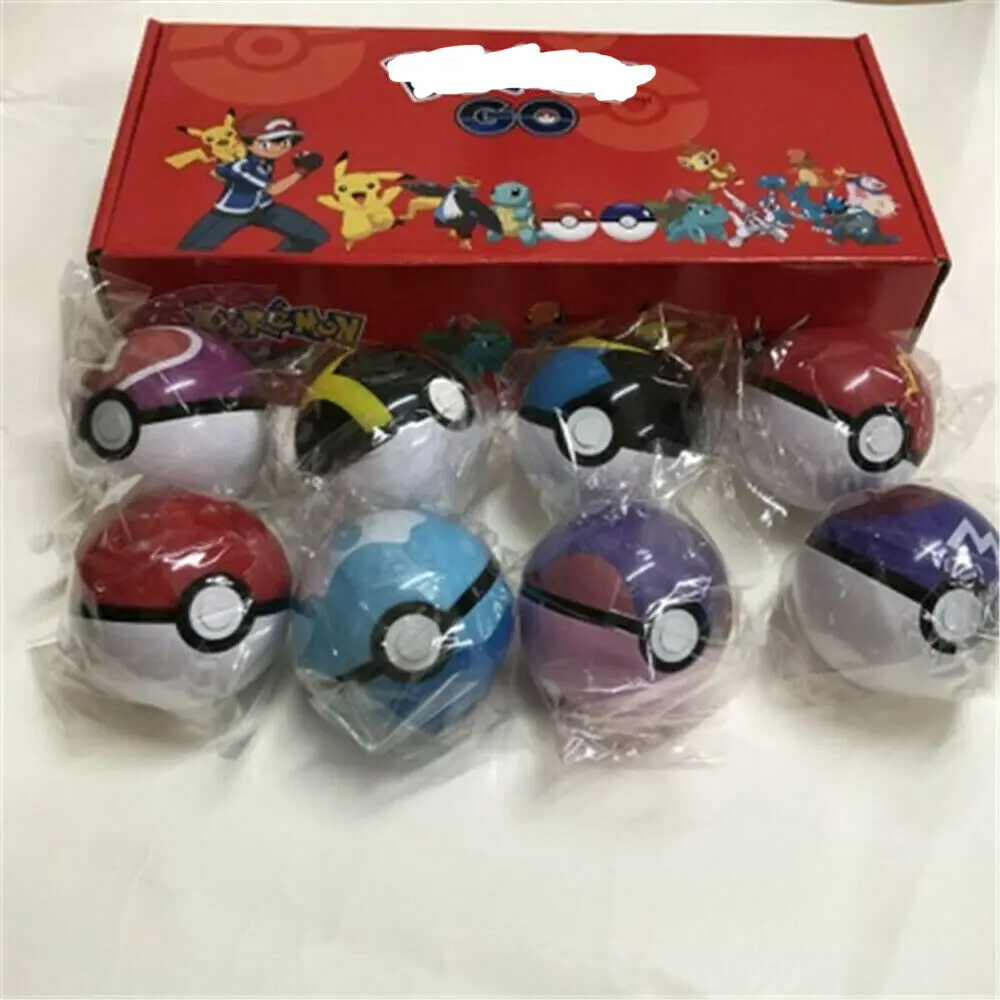 

8Pcs/set Pokemon Pokeball Set Pop-up Elf Ball Toys Monster Elf Ball Pikachu Kid Gift