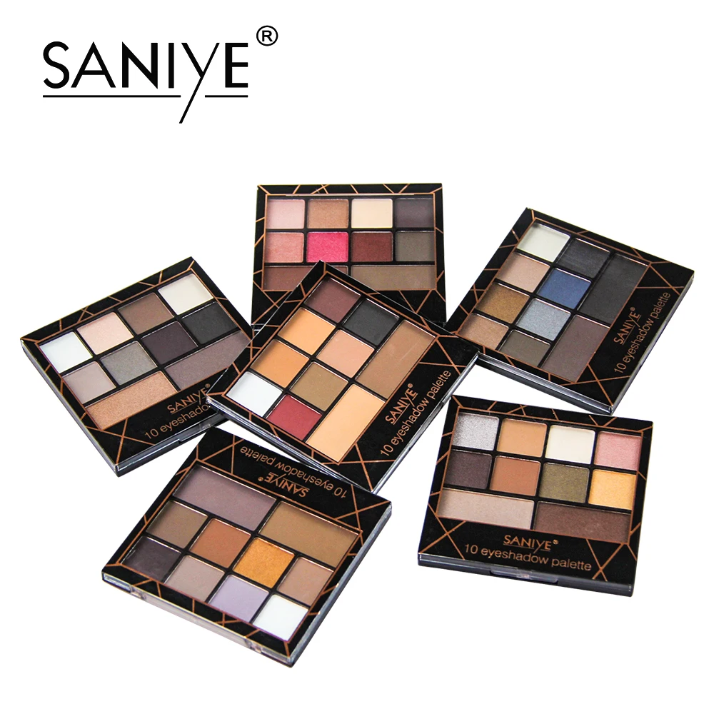 SANIYE 10 цветов Красота глазурованный макияж тени для век Палитра мерцающие