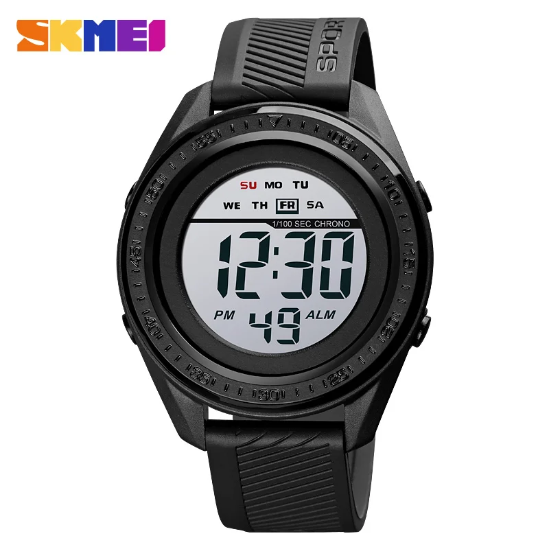 

SKMEI Cool Sport Watches Men Multifunction LED Alarm Chronograph Digtal Watches 12/24 Hours Format Men PU Strap Wristwatch 1638