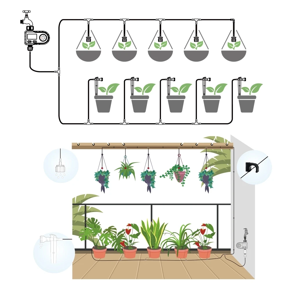 Таймер полива сада пластиковый программируемый автоматический электронный кран