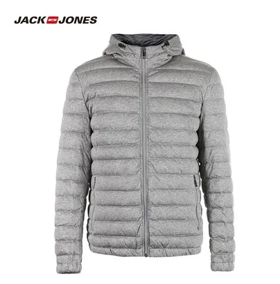 Зимний мужской пуховик JackJones, мужской короткий пуховик с капюшоном, парка, пальто, верхняя одежда, мужская одежда 218312501 - Цвет: 01