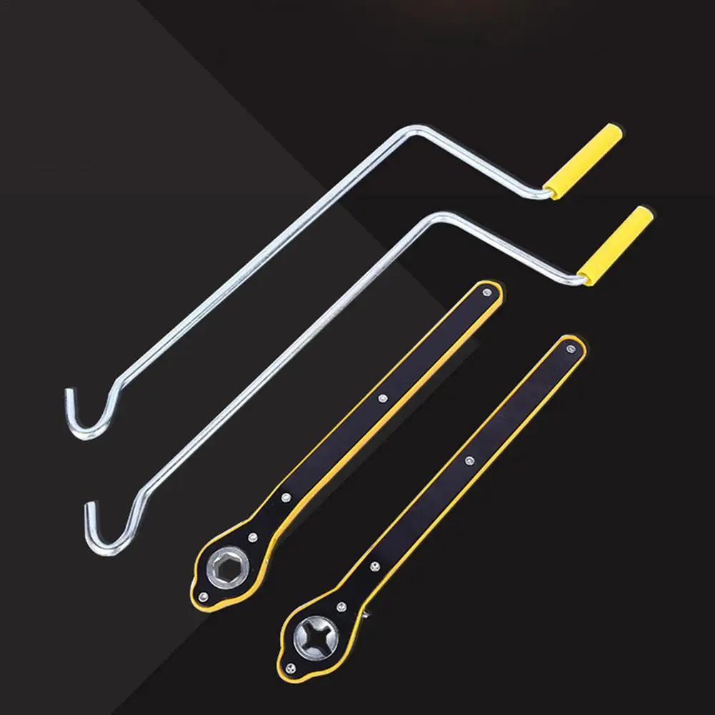 

4pcs Car Labor-Saving Jack Ratchet Wrench Scissor Jack Garage Tire Wheel Lug Wrench Handle Wrench Auto Maintenance Supplies Tool