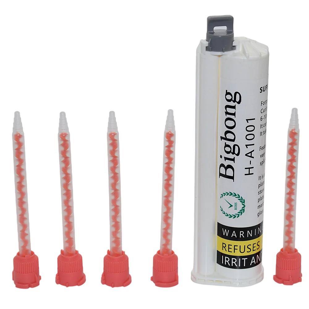 

Grey AB Glues 75ml 10:1 Glue Adhesive Two-Component Strong Adhesives with 5pc Static Mixing Nozzles 10:1 Glues Mixed Tube Set