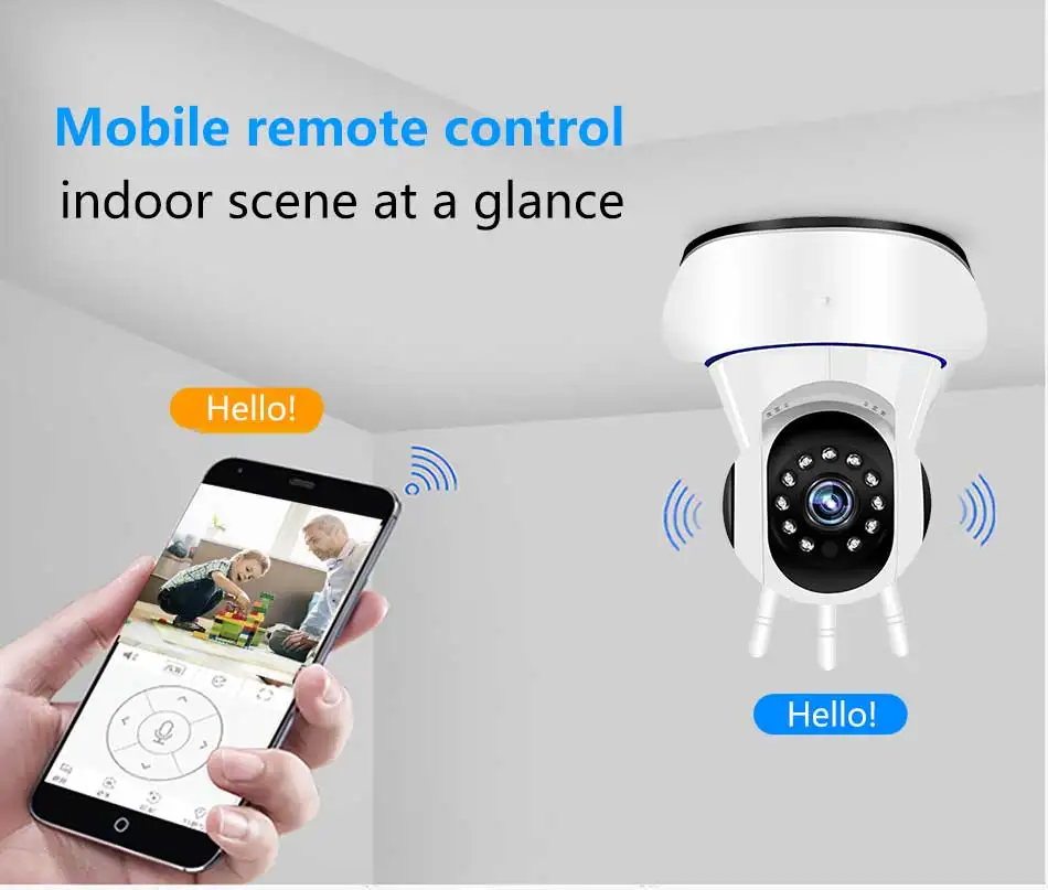 HD 1080 P/720 P беспроводная Wi Fi P2P камера ночного видения интеллектуальная Домашняя