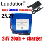 Литиевый аккумулятор lauation 24 В, 20 А  ч, 6S6P, 18650, 25 А, BMS, для электровелосипеда, электровелосипеда, зарядное устройство 2 А