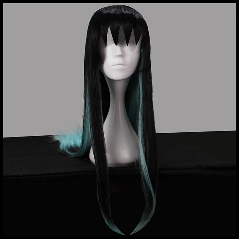 

Anime Demon Slayer: Kimetsu no Yaiba Tokitou Muichirou Cosplay Costume Black Kimono Man Suits Sets Wig Outfits Cosplay