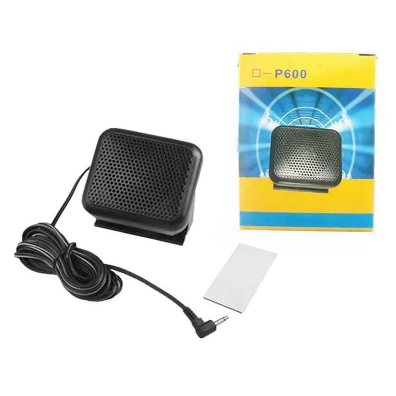

10pcs NEW 80 Degree Rotation Mini P600 External Loud Speaker 3.5mm for Yeasu FT-1802M FT-1807M FT-1900R Car Two Way Radio