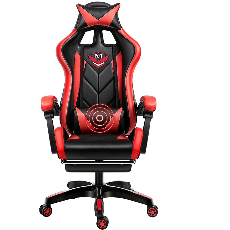 Эргономичное компьютерное кресло с удобной спинкой вращающееся игровое