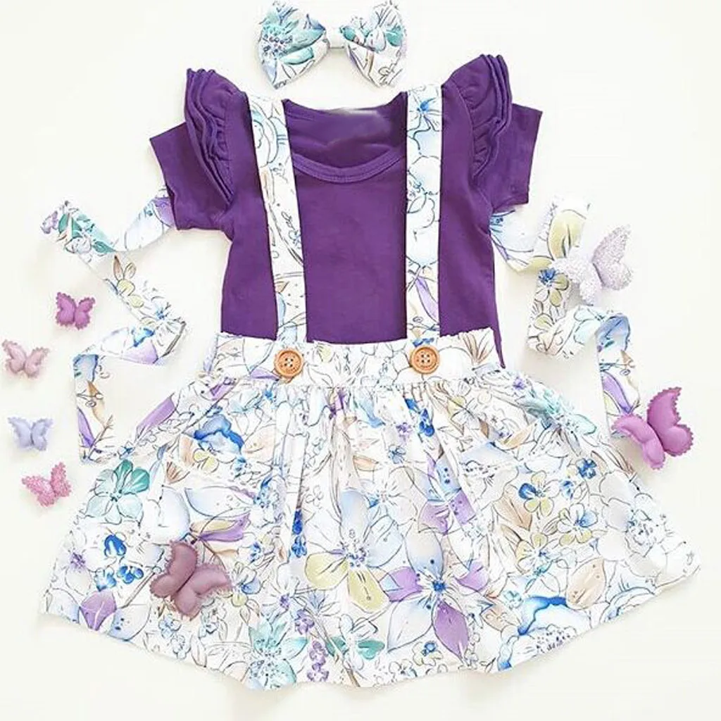 Одежда для новорожденных девочек пышный комбинезон боди + юбка с цветочным