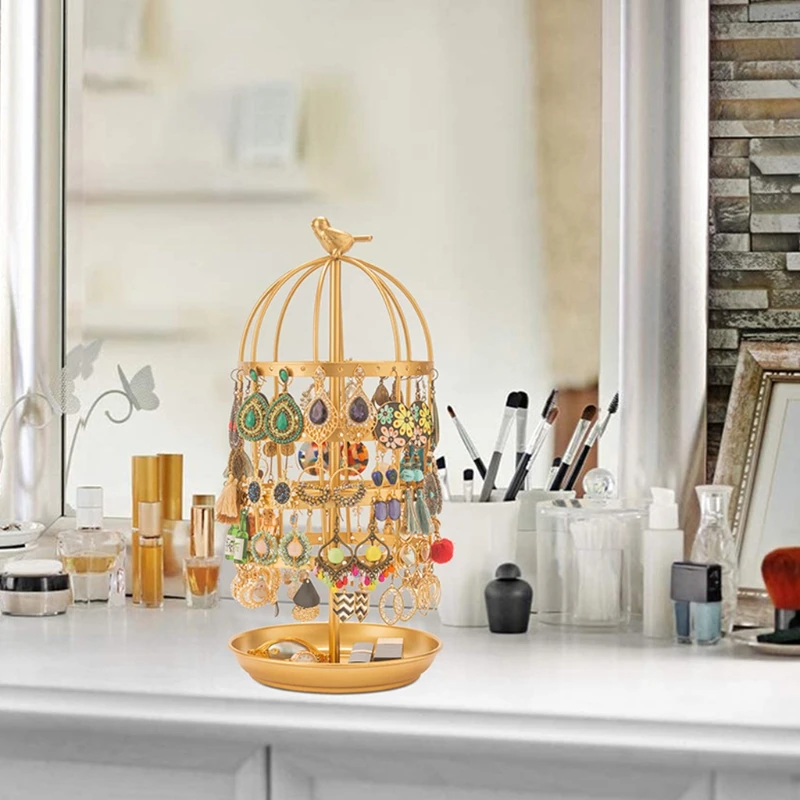 

R2LE Four-layer Golden Jewelry Display Holder Earrings Display Rack Decorative Display Stands for Jewelry /Wedding Earrings