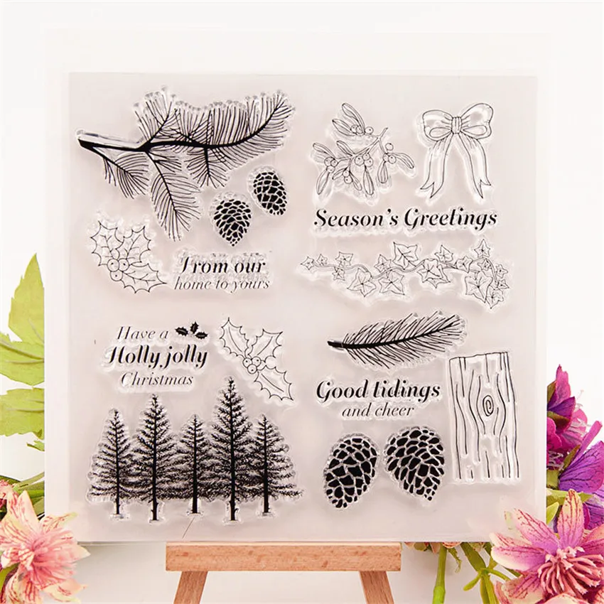 

Hot selling pine transparent clear stamp / silicone seal roller stamp DIY scrapbook album / card production