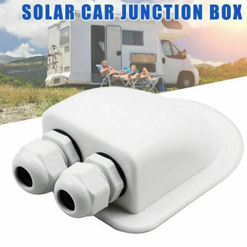 

Double Wire Entry Gland Box Solar Panel Roof Wire Entry Gland Box Cable Motorhome White Double Hole RV Yacht Car Accessories