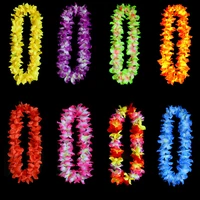 hawaiian leis 8 colors simulated silk flower leis fancy dress garland for party