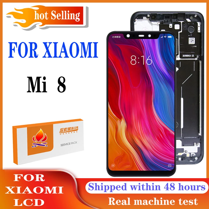 Дисплей 6 21 ''для Xiaomi MI8 Global с сенсорным экраном и дигитайзером в сборе
