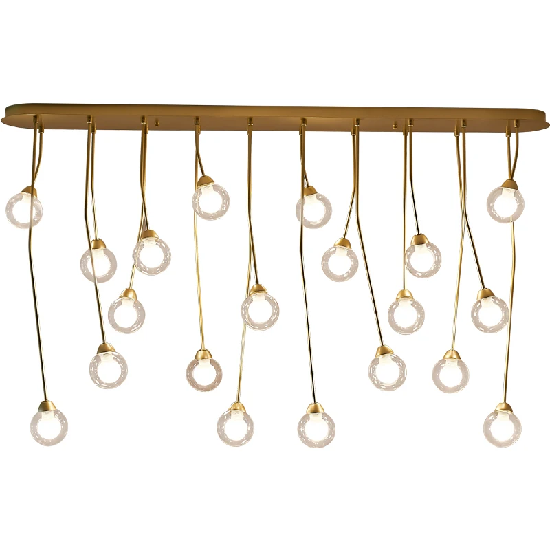 

Novelty LED Chandelier Ceiling Dining Living Room G9 Glass Ball Hanging Light Multi-Head Coffee / Gold Kitchen Modern Luminaires