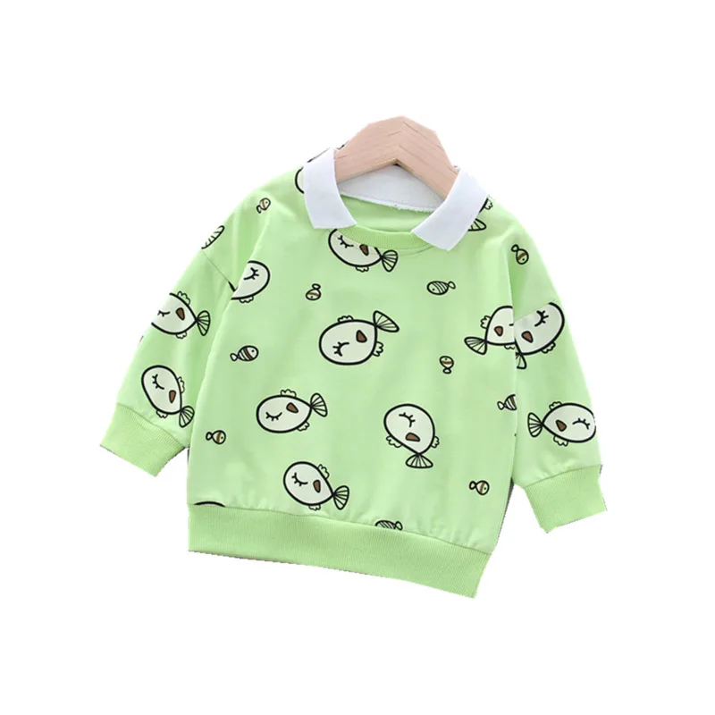 Новинка весенне осенняя одежда для малышей детская футболка с мультяшным