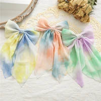 new tie dye bow hairpin knotted ribbon hair clip elegant summer hair grip fashion headwear for women girls hair accessories
