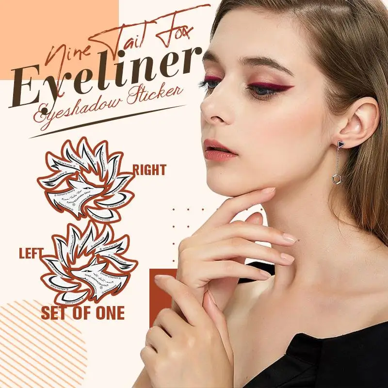 

5set Nine Tail Fox Eyeliner Eyeshadow Sticker Party Birthday Daily Makeup Women Nine Tail Fox Eyeliner Eyeshadow Sticker Beauty