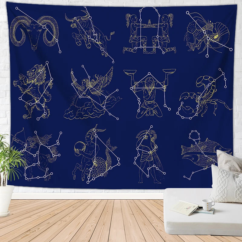 

tapisserie mural 3d constellation bohemian decor tarot tapestry boho room decor wall carpet