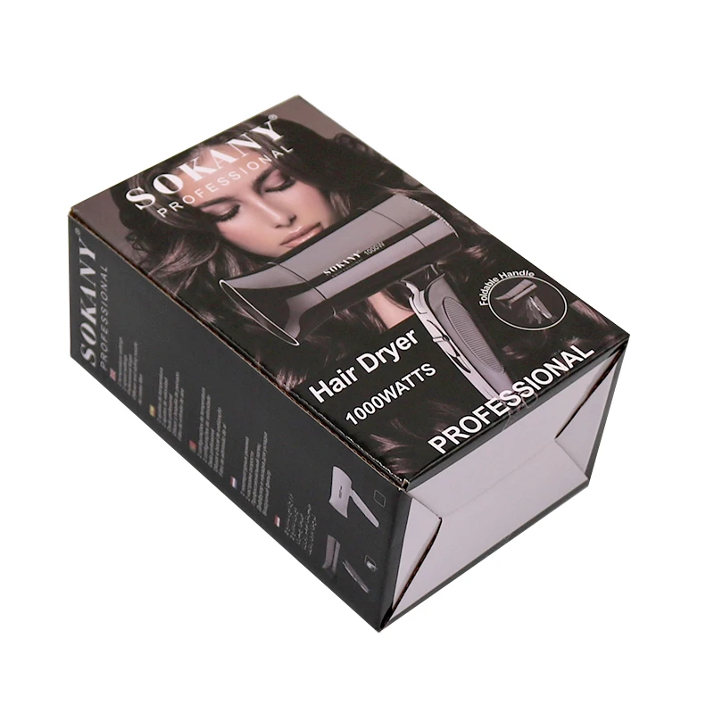 

foldable handle professional hair dryer hot air style with Nozzles blow dryer powerful hot cold Styling Tool 220-240v ,1000W