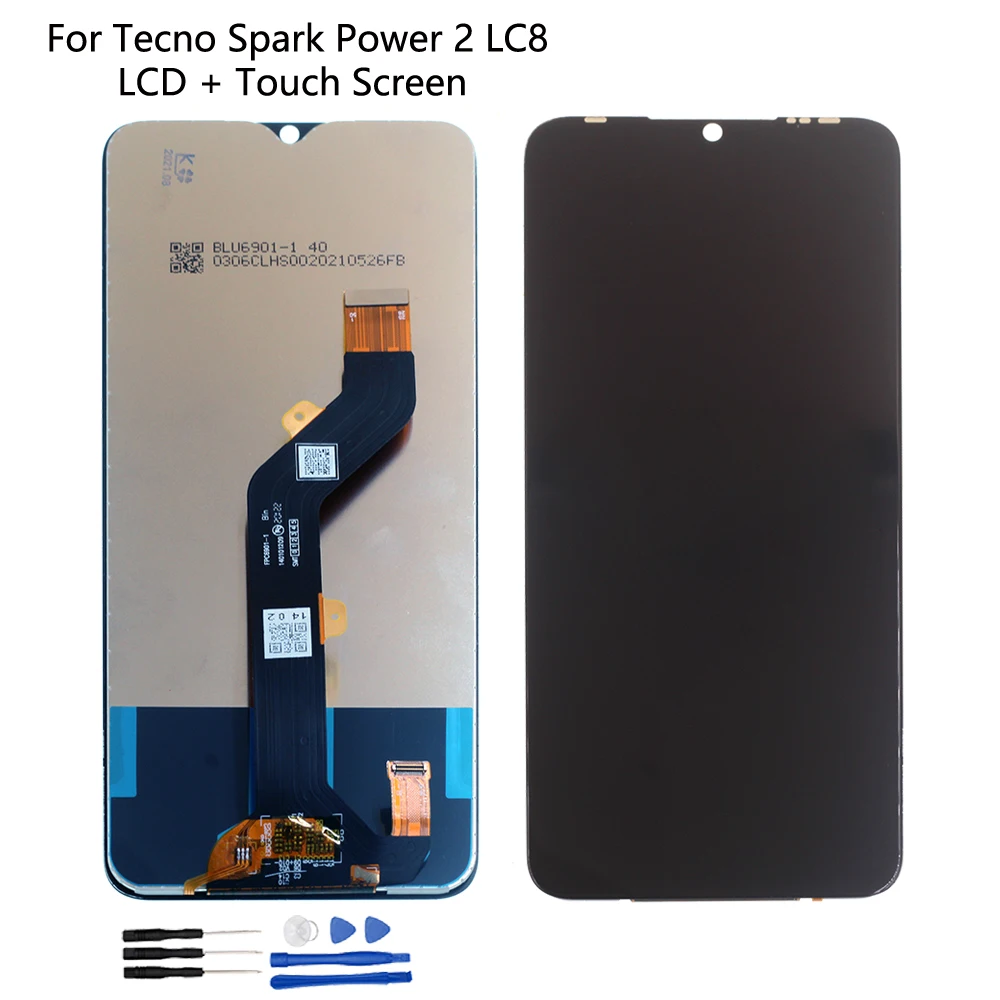 

Оригинальный ЖК-дисплей для Tecno Spark Power 2 дисплей LC8 кодирующий преобразователь сенсорного экрана в сборе для Tecno Spark Power 2 Запчасти для ЖК-диспл...